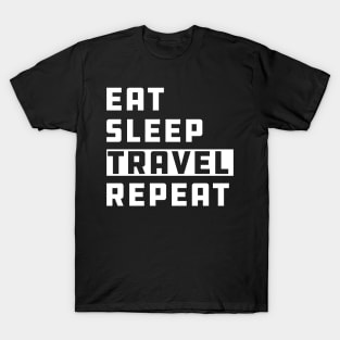 Traveler - Eat Sleep Travel Repeat T-Shirt